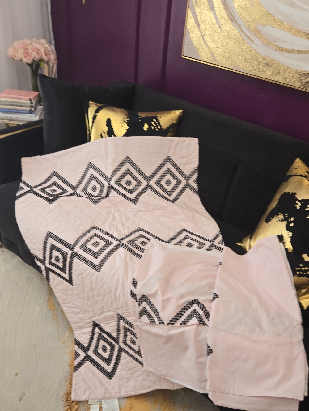 Pottery Barn Crib Blanket And Bed Skirt